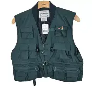 Field And Stream River Run Fly Fishing Vest Mens Size Large Hunter Green VTG NWT