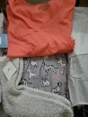 Jockey Women's Dog Print Lounge Pants With Matching Top And Socks 3 pieceSet NWT