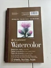 Strathmore 298-103 400 Series Watercolor Pad 5.5"x8.5" 12 Sheets White