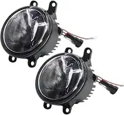 Car Left + Right LED Lens Fog Light Daytime Running Lamp DRL, Compatible With Lexus RX350 RX450h 3/III 2010-2015(White and White)