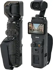 RCGEEK Protective Case for DJI Osmo Pocket 3, Portable Hard Shell Travel Carrying Case with Secure Storage - Includes Controller Wheel & Adjustable Finger Strap
