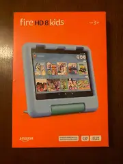 Amazon Fire HD 8 Blue Kids tablet bright 8" HD screen 13-hr battery 32GB 2024