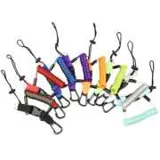 Scuba Anti-lost Spiral Spring Coil Lanyard Safety Emergency Tool One Buckle