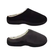 Panda Elmer Mens Slippers Scuff Winter Furry Lined Cosy Slip On Closed Toe