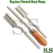 2 Pieces Horse rasps with wooden handle Veterinary Instruments
