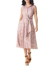 Nic+Zoe Abstract Animal Print Shirt Dress