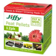 Mr Fothergill''s Jiffy 36mm Peat Pellet - 12 Pack Seed Starting Pots + Trays