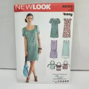 New Look Sewing Pattern 6022 Misses' Dress & Drawstring Bags Sizes 6-16 Uncut