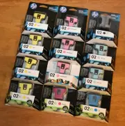 12x HP 02 Photosmart ink YellowXL-MagentaXL-CyanXL-Black Sealed!