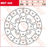TRW Lucas Brake disc MST426, rigid