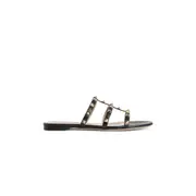 [VALENTINO] Rockstud Flat Slide sandals Black