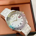 COACH-陶瓷彩虹圈女錶  雙色（白色/粉紅） 精品錶  精品手錶