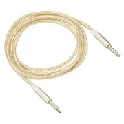 3.5mm 1/8" Male TRS to 6.35mm 1/4" Male TRS Audio Cable 3.3Ft/1M Gold