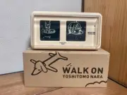 Yoshitomo Nara Walk-On Art Flip Table Clock TWEMCO PataPata Beige