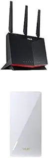 ASUS RT-AX86U Pro (AX5700) Dual Band WiFi 6 Extendable Gaming Router & RP-AX58 AX3000 Dual-Band WiFi 6 (802.11ax) Range Extender/AiMesh Extender
