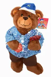Artapower Casino Teddy Bear World Champ Poker Player 12" Plush Toy, NEW