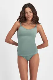 [Bonds] Bonds Women's Damn Dry Milk Leaks Scoop Cami Bra in Green Glacier Size: 12 12 Green Glacier