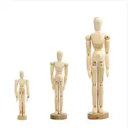 Artist Wooden Human Manikin Drawing Aid Movable Limbs Timber Art Supplies Posing