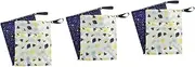 Kisangel 3sets Small Diaper Bag Hanging Stroller Organizer for Diapers Clothes and Reusable Washable Storage Pouch for Parents The Go 2pcs*3