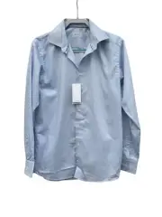 NWT Eton Slim Fit 39 15.5 Button Up Shirt Blue Pattern