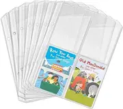 CollectHall 12 Pack Sleeves for Yoto Card, 4 Pocket Double-Sided, Hold 96 Cards and Fit 2 Rings Holder, Case, Binder
