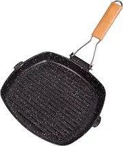 Non-Stick Frying Pan Skillet | Outdoor Iron Frying Pan - Non-Stick Outdoor Pot with Folding Handle Cooking Pot for Outdoor Camping Picnic Backpacking 通用