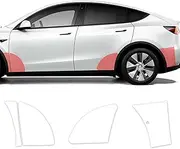 (6pcs - 1 Set) Tesla Model Y Front & Real Fender Full Set Clear Paint Protection Film PPF, Mud & Stone & Rock Chips Guard, Wrap, Scratches, and Salt Damage (6pcs - 1set)