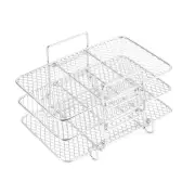 Square Air Fryer Grill Rack Grill Dehydrator Rack Stackable Air Fryer Basket