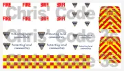 Code 3 Adhesive Vinyl Decal Suit Oxford Diecast 1/76 van - Cleveland Fire