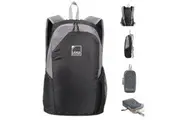 Lewis N. Clark 18" Packable Foldable Compact Travel Backpack Bag - Black/Grey