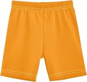 [RPLIFE] Girls Lined Cotton Shorts Dark Orange Toddler Bike Shorts Under Dress Summer Outfits Kids Clothes, 4-10 Years, Dark Orange, 10 Years