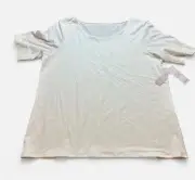 Chico’s Touch Of Cool Tee Size 3 White NWT layering Basics Casual Everyday