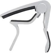 YDuupxe Guitar Capo Zinc Alloy Capo Celluloid Guitar Pick 5 Pick For Electric Bass Mandolin Banjos Ukulele (Silver)