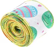 Anneome 1 Roll Easter Printed Ribbon Wide Durable Wire Ribbon for DIY Present Wrapping Easter Crafts and Decoration Vibrant Colors and Soft Texture