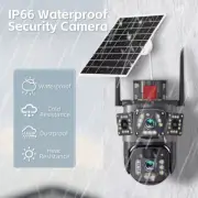 Dual Camera WIFI Solar Camera Wireless Security Outdoor Battery PTZ CCTV Home