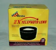 Kelda Camera Wide Angle .45X & 2X Telephoto Lens 58 MM. New in Box.