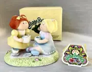 New 1984 Cabbage Patch Kids Porcelain Figure #5018 Tea for Two