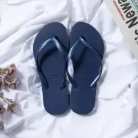 在飛比找momo購物網優惠-【havaianas 哈瓦仕】SLIM 藍色(拖鞋 女鞋 夾