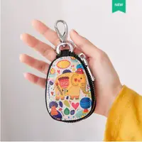 在飛比找樂天市場購物網優惠-汽車鑰匙包女小巧卡通收納韓國簡約可愛大容量迷你鎖匙包