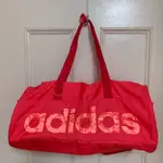 ADIDAS 桃紅 粉紅 白手提 側背包 行李袋 LOGO