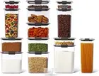 Brilliance Airtight Food and Pantry Storage Containers New Set of 14 Clear
