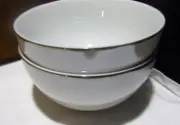 2~ Crate & Barrel Luster 5.5" Cereal soup Bowls