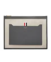 Thom Browne RWB Stripe Document Holder One size Black