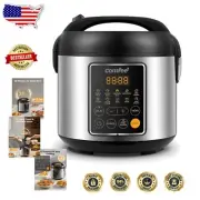 Stainless Steel 10-in-1 Rice Cooker - Quick Cooking with 4 Cups Uncooked
