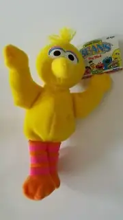 Sesame Street 1997 Beans Plush Figure 8" Big Bird New with Tag TYCO
