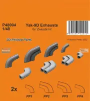 SPHP48004P 1:48 Special Hobby Yak-9D Exhausts [ZVE kit]