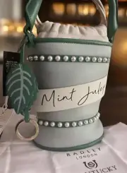RADLEY LONDON X Kentucky Derby MINT JULEP Bucket Bag NWT Sold Out Collectible