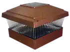 Garden Solar Copper Post Deck Fence Cap Lights SMD LED Vinyl/PVC Wood Post 5X5