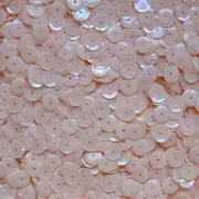 8mm Cup Sequins Facet Paillette ~ Blush Peach Opaque Rainbow Iris ~ Made in USA