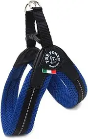 Tre Ponti Fibbia Small Dog Mesh Harness, 2 cm, Light Blue